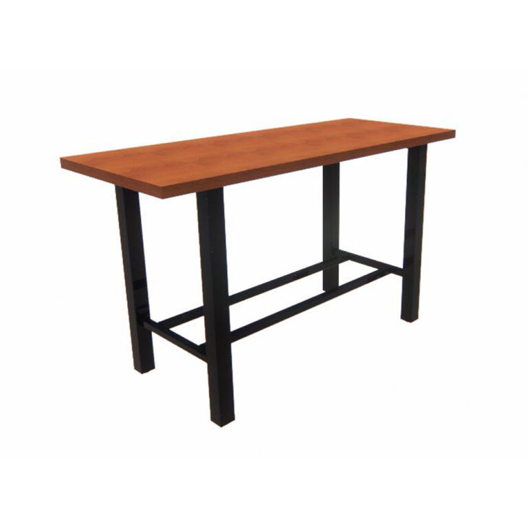 Hero Bar Height 30x72" Table Solid Wood Beech edge, No Power and Black frame