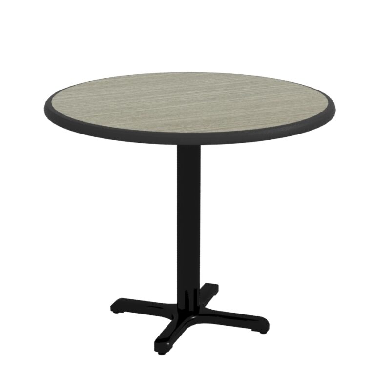 round dur-a-edge table top with base