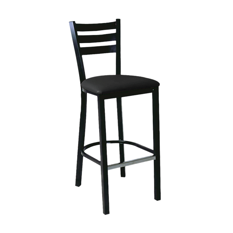 ladderback steel barstool with upholstered seat restaurant and bar furniture plymold