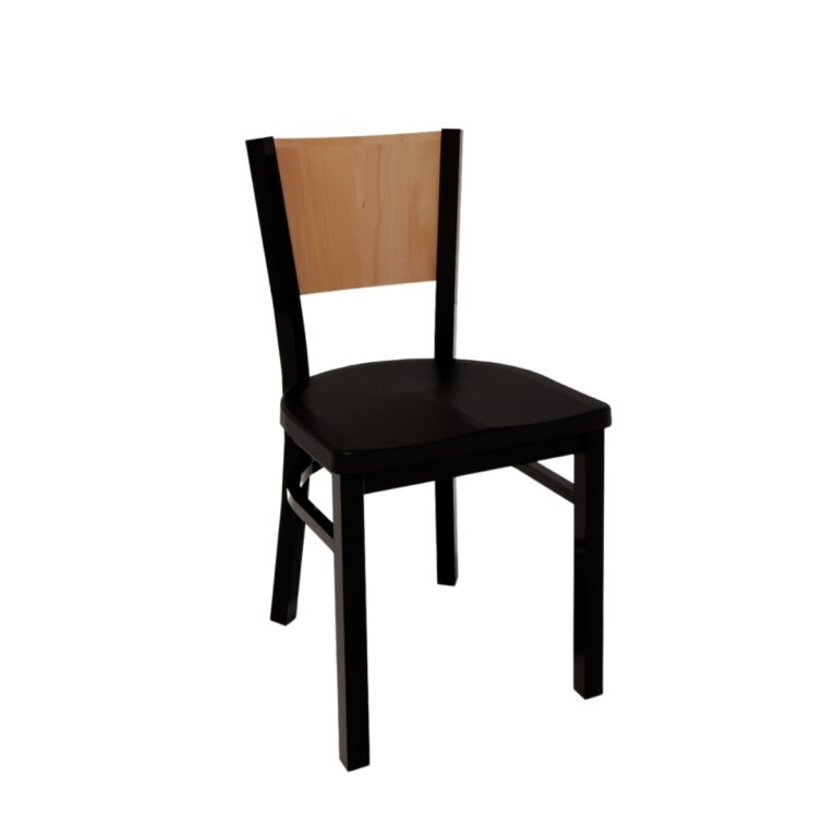 Quest Solidback Metal Chair with composite seat and black frame