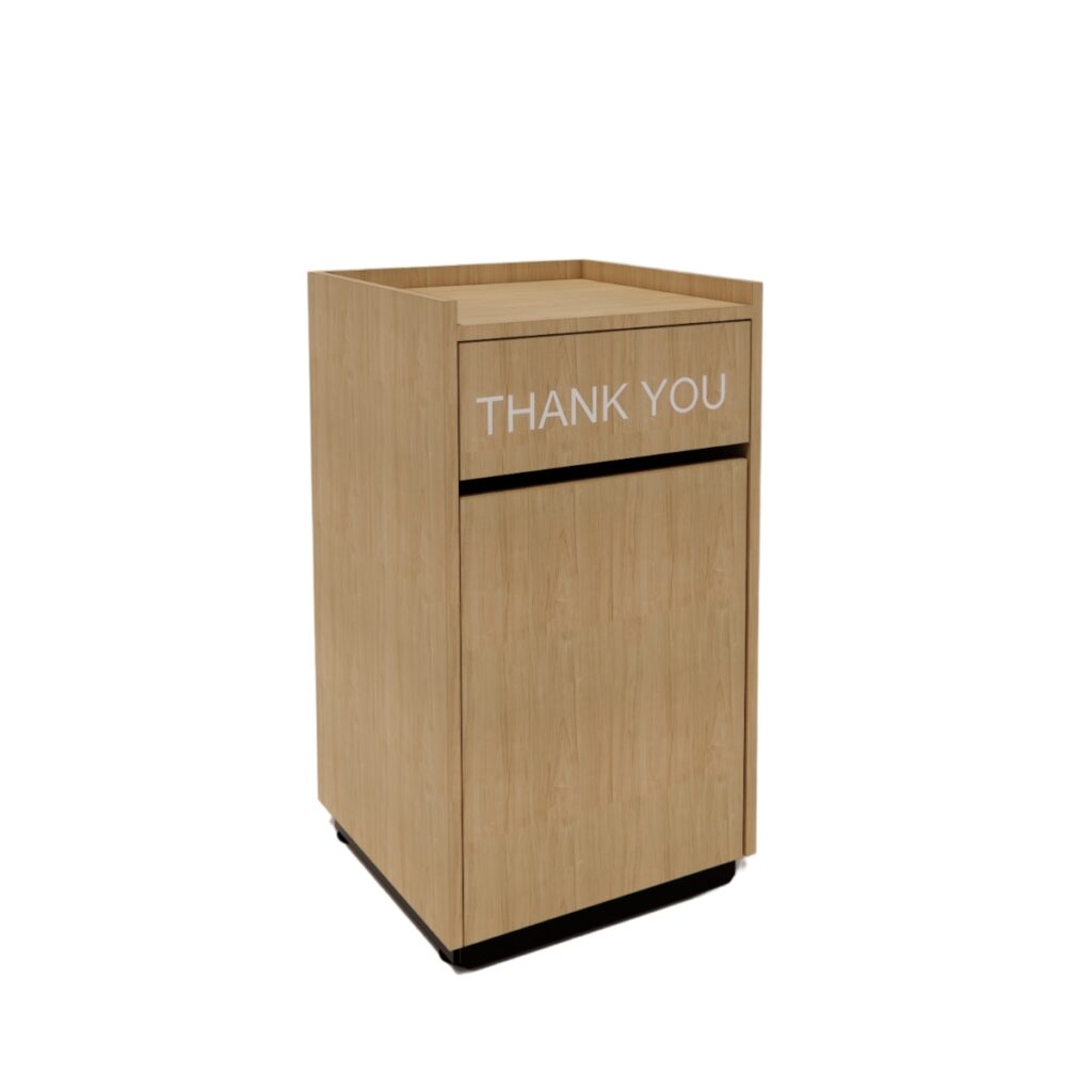 Economy Waste Receptacle with Swing Door