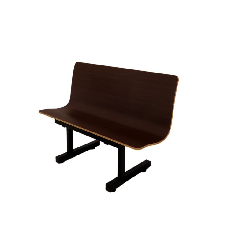 47" Freestanding laminate contour bench