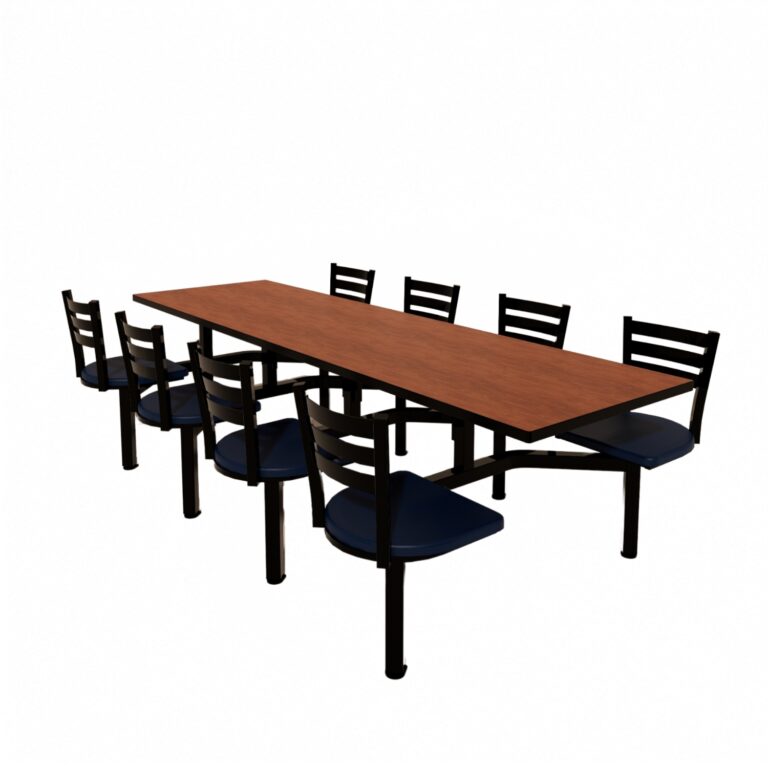 Cebra 8 Seat Wall Unit with Thin Profile Dur-A-Edge and Quest Chairheads