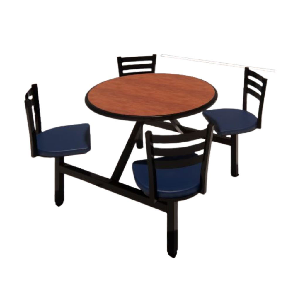 Jupiter 4 seat round unit with bullnose Dur-A-Edge and Quest Chairhead