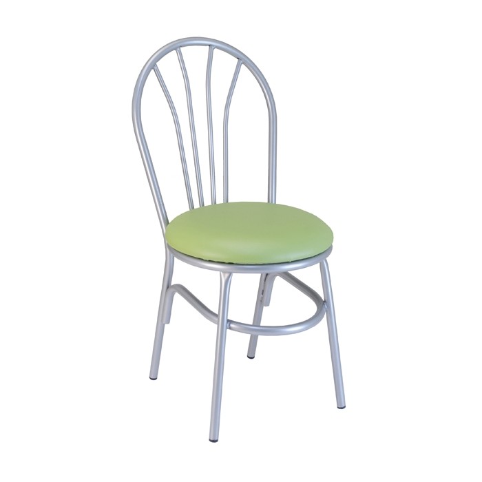 Parlor style metal restaurant chair