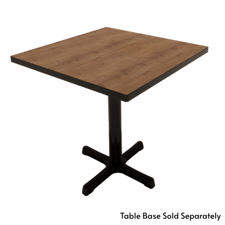 Square PVC edge tabletop with base