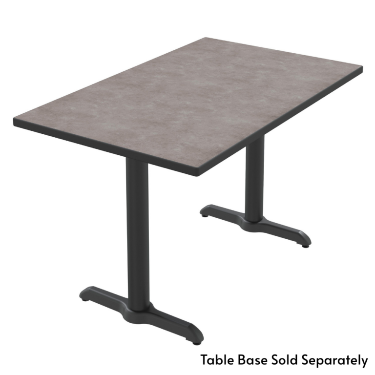 Rectangular Thin Profile Dur-A-Edge tabletop with base