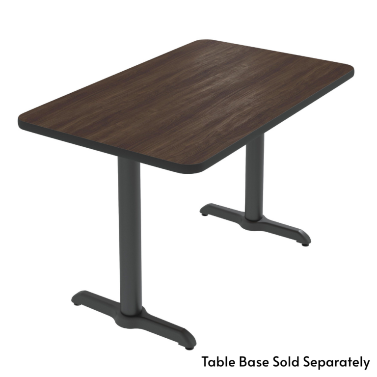 Rectangular vinyl edge tabletop with base