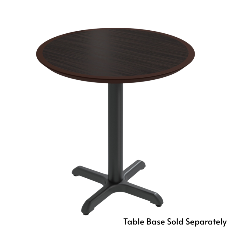 Round Inverted Knife Dur-A-Edge tabletop with base
