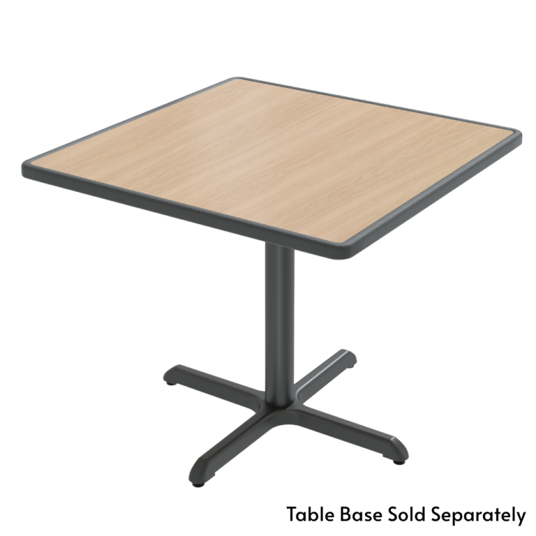 Square NoDrip Dur-A-Edge tabletop with base