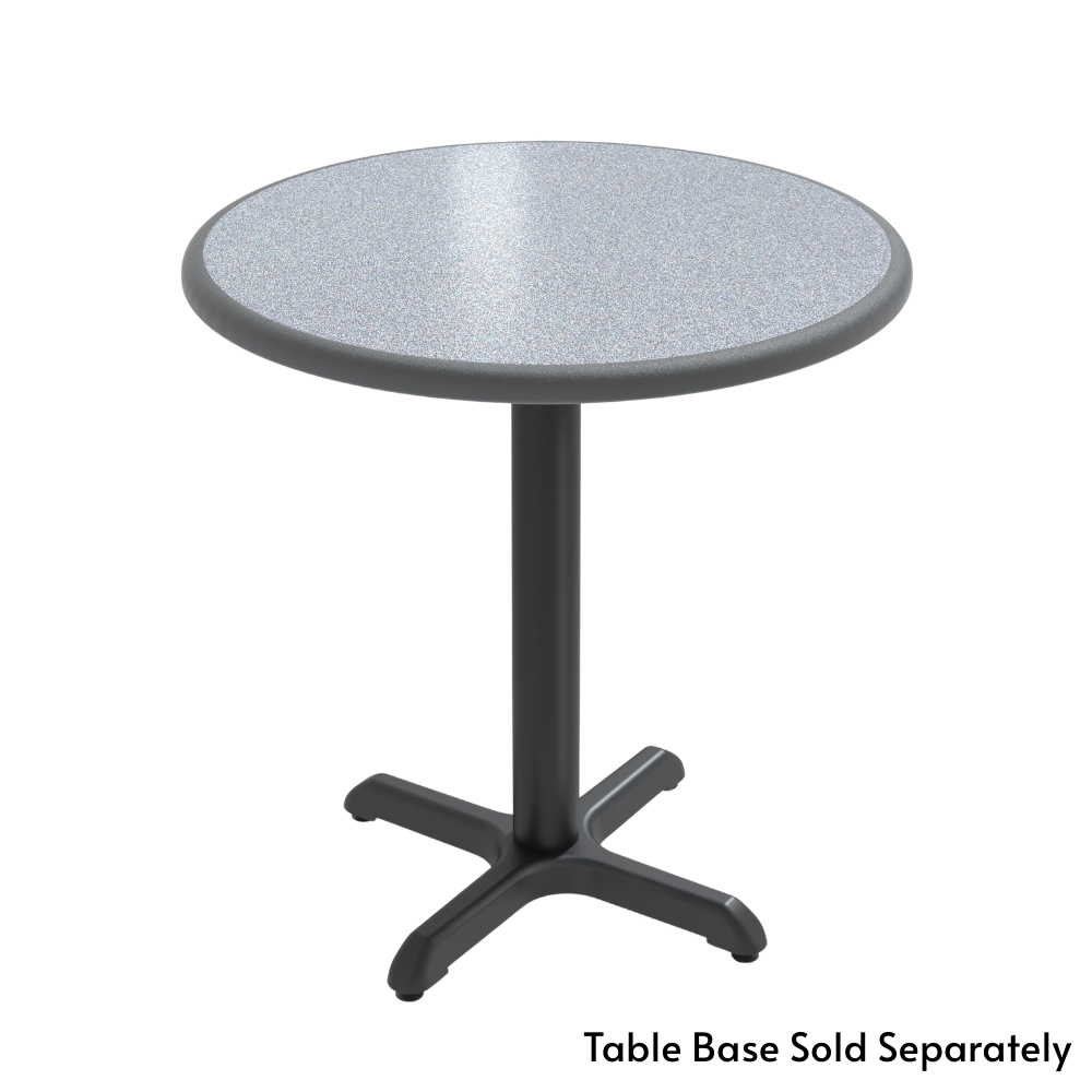 Round Dur-A-Edge table with x-series base
